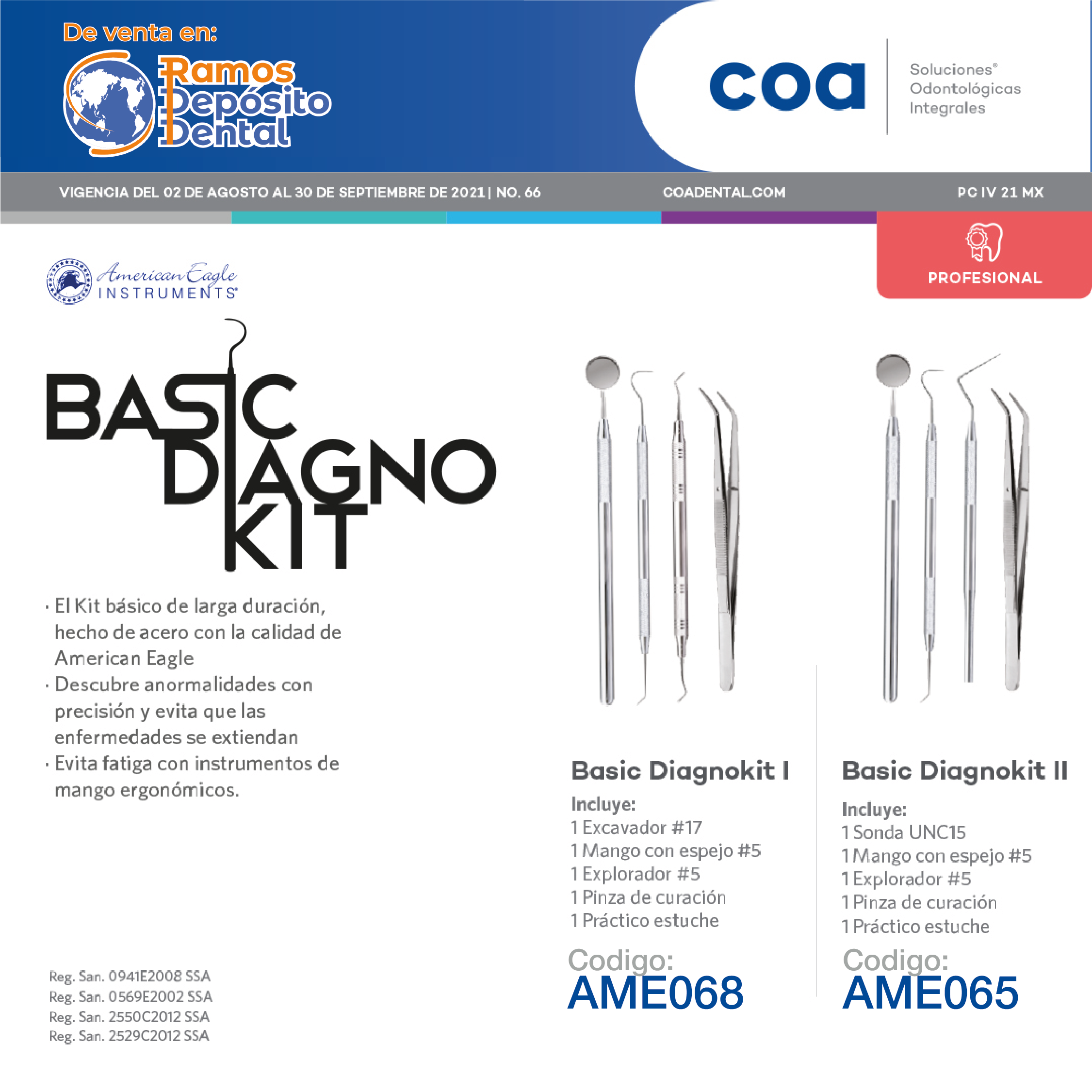 KIT BASICO DIAGNOSTICO 14 CSONDA AMER