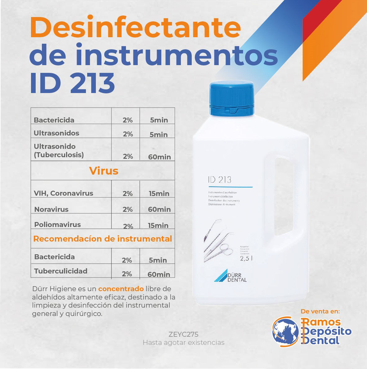 ID 213 desinfectante de instrumentos